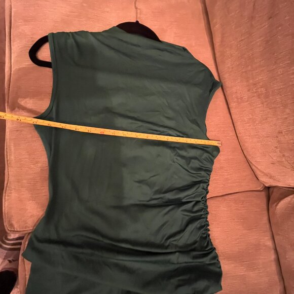 Green Stretchy Dress with Cinches Sides - Unbranded Size Large - Picture 11 of 13